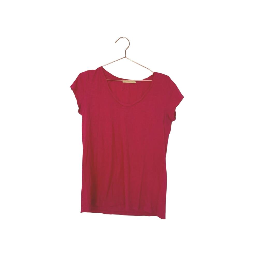 LOFT pink sunwashed scoop Neck Short Sleeve Tee size medium